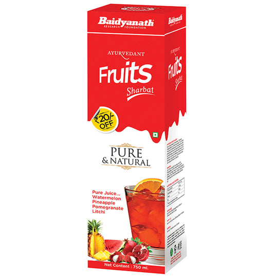 Baidyanath (Jhansi) Ayurvedant Fruits Sharbat (750ml Each) - Classic Derma