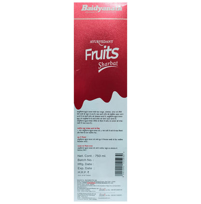 Baidyanath (Jhansi) Ayurvedant Fruits Sharbat (750ml Each)