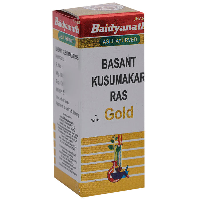 Baidyanath (Jhansi) Basant Kusumakar Ras with Gold Tablet - Classic Derma