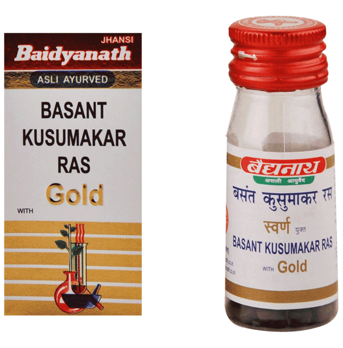 Baidyanath (Jhansi) Basant Kusumakar Ras with Gold Tablets (25 Each)