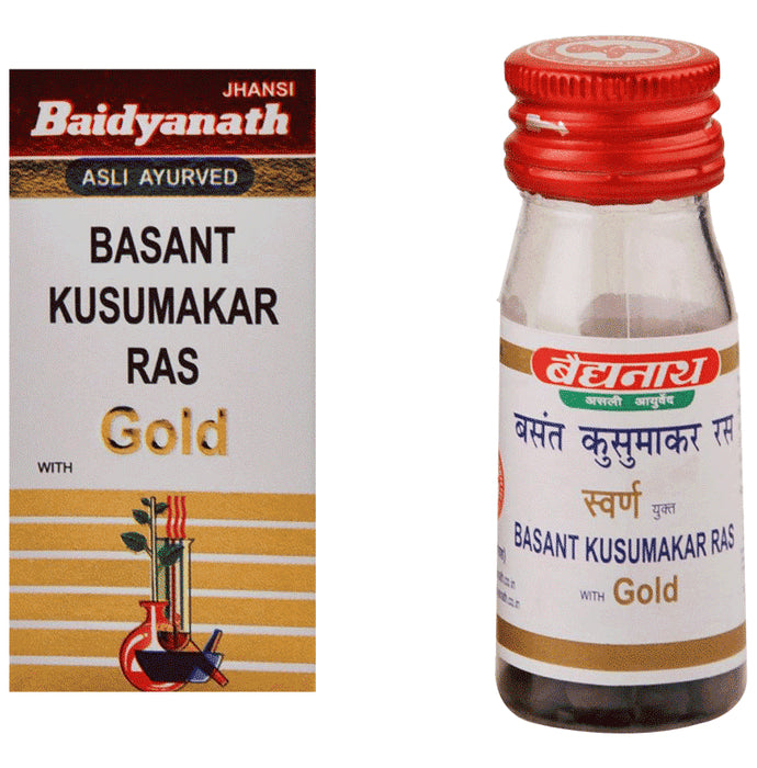 Baidyanath (Jhansi) Basant Kusumakar Ras with Gold Tablets (25 Each)