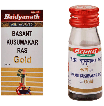 Baidyanath (Jhansi) Basant Kusumakar Ras with Gold Tablets (25 Each)