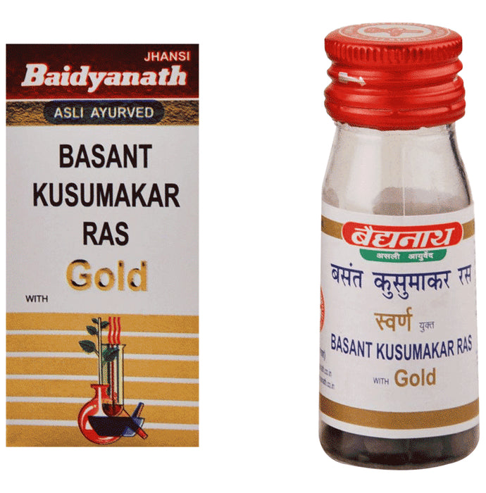 Baidyanath (Jhansi) Basant Kusumakar Ras with Gold Tablets (25 Each)