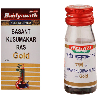 Baidyanath (Jhansi) Basant Kusumakar Ras with Gold Tablets (5 Each)