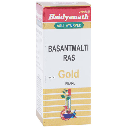 Baidyanath (Jhansi) Basant Malti Ras with Gold Pearl Tablet | For Respiratory Concerns & Appetite - Classic Derma