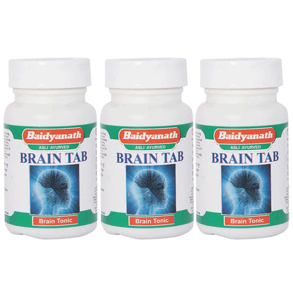 Baidyanath (Jhansi) Brain Tab Tablet (50 Each) - Classic Derma