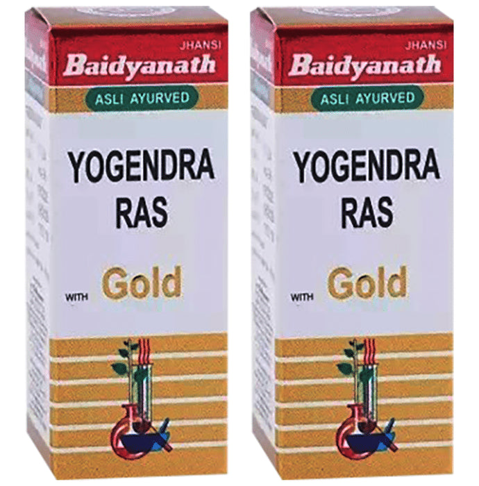 Baidyanath (Jhansi) Chaturmukh Ras with Gold Tablet (10 Each) - Classic Derma