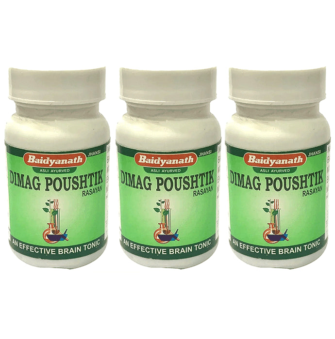 Baidyanath (Jhansi) Dimag Poushtik Rasayan Tablet (50 Each) - Classic Derma