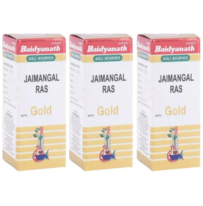 Baidyanath (Jhansi) Jaimangal Ras with Gold Tablets (5 Each) - Classic Derma