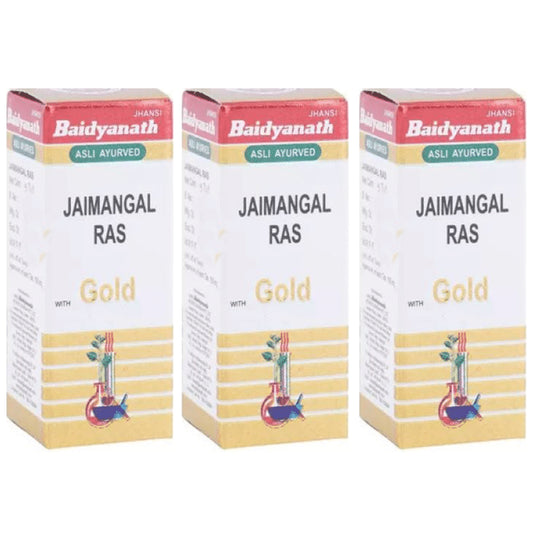 Baidyanath (Jhansi) Jaimangal Ras with Gold Tablets (5 Each) - Classic Derma