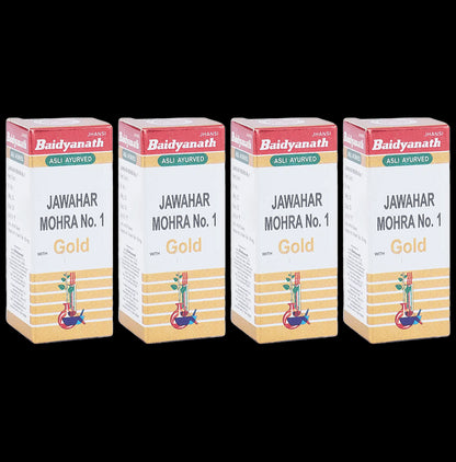 Baidyanath (Jhansi) Jawahar Mohra No. 1 with Gold Tablets (10 Each) - Classic Derma