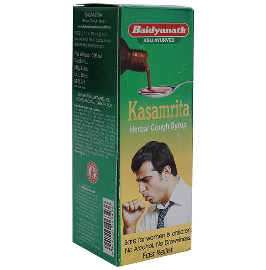 Baidyanath (Jhansi) Kasamrita Herbal Cough Syrup - Classic Derma