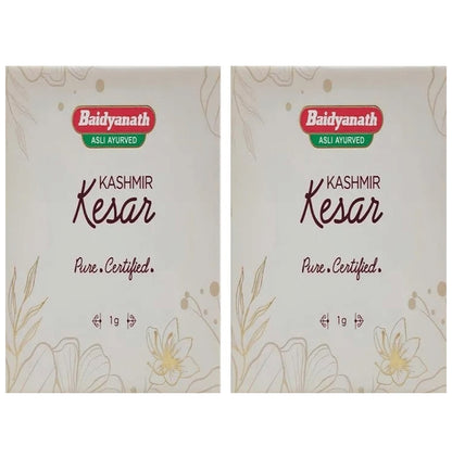 Baidyanath (Jhansi) Kashmir Kesar (1gm Each) - Classic Derma