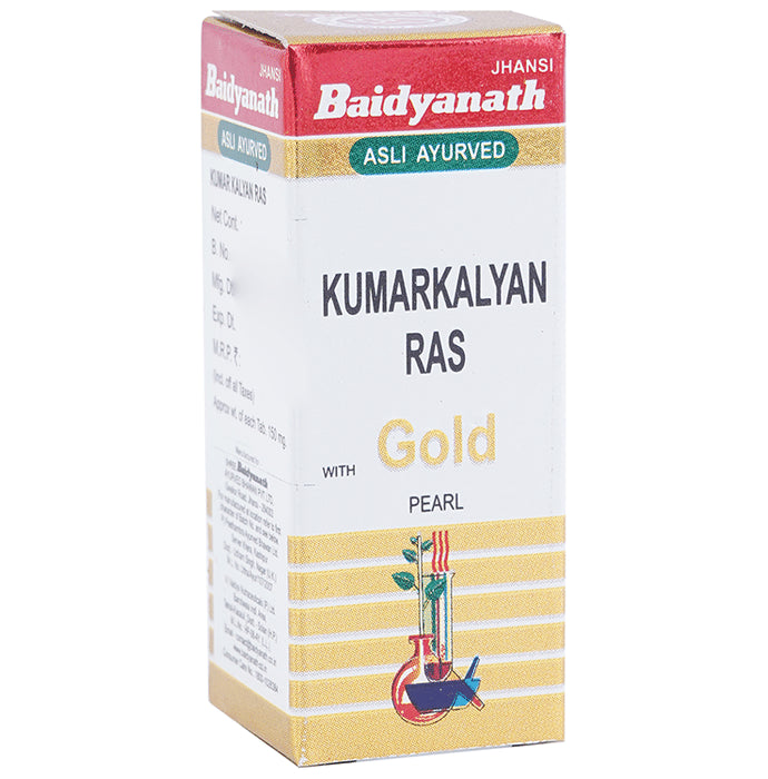 Baidyanath (Jhansi) Kumarkalyan Ras with Gold Pearl Tablet - Classic Derma