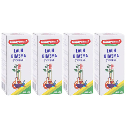 Baidyanath (Jhansi) Lauh Bhasma Shatputi (2.5gm Each) - Classic Derma