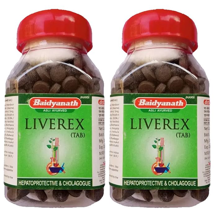 Baidyanath (Jhansi) Liverex Tablets(500 Each) - Classic Derma