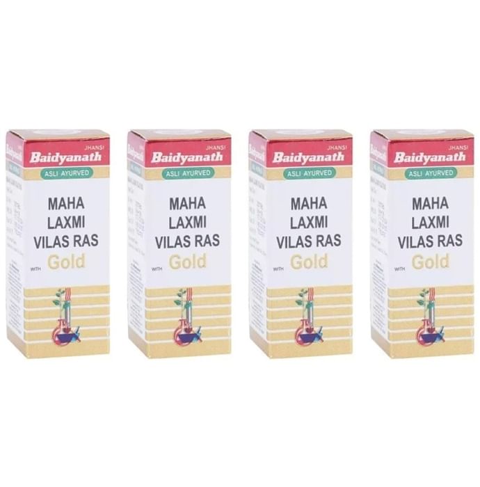 Baidyanath (Jhansi) Maha Laxmi Vilas Ras with Gold Tablets (10 Each) - Classic Derma