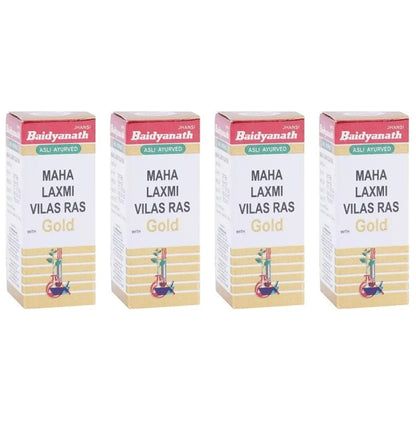 Baidyanath (Jhansi) Maha Laxmi Vilas Ras with Gold Tablets(25 Each) - Classic Derma