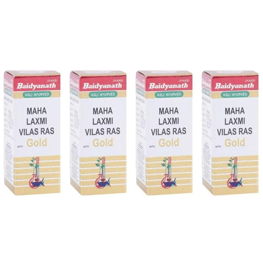 Baidyanath (Jhansi) Maha Laxmi Vilas Ras with Gold Tablets(25 Each) - Classic Derma