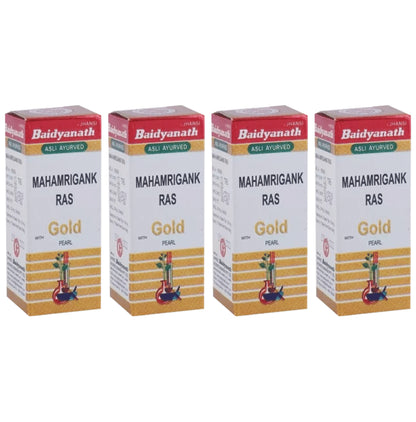 Baidyanath (Jhansi) Mahamrigank Ras with Gold Pearl Tablet (10 Each) - Classic Derma
