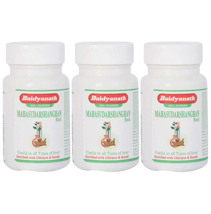 Baidyanath (Jhansi) Mahasudarshanghan Bati Tablet (40 Each) - Classic Derma