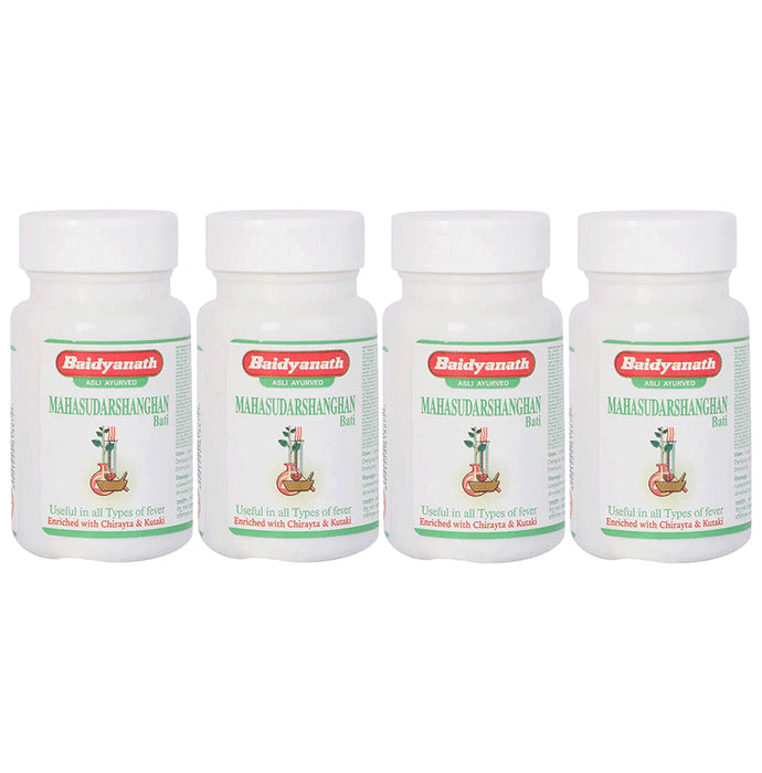 Baidyanath (Jhansi) Mahasudarshanghan Bati Tablet (40 Each) - Classic Derma