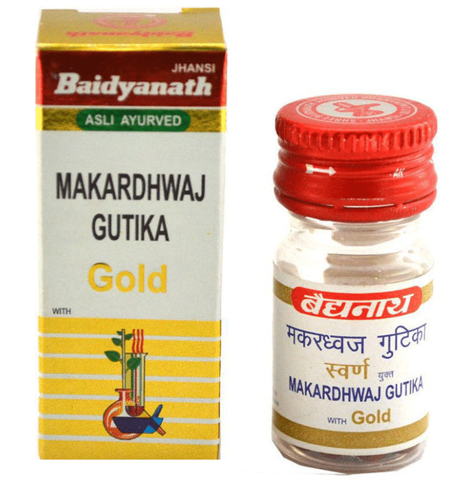 Baidyanath (Jhansi) Makardhwaj Gutika with Gold Tablet (1gm Each)
