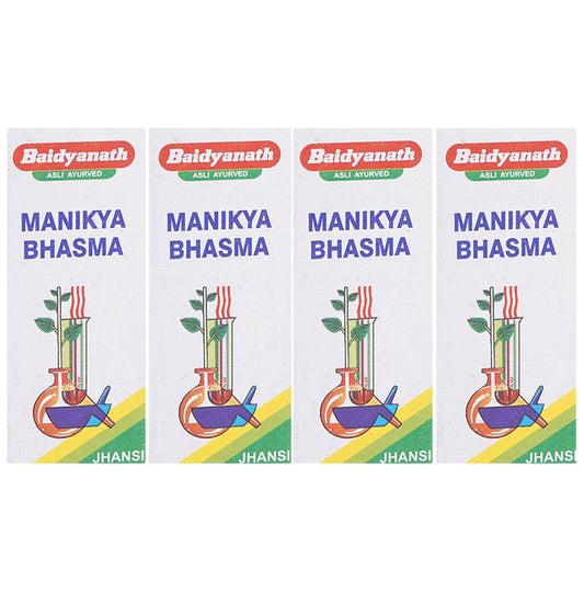 Baidyanath (Jhansi) Manikya Bhasma (2.5gm Each) - Classic Derma