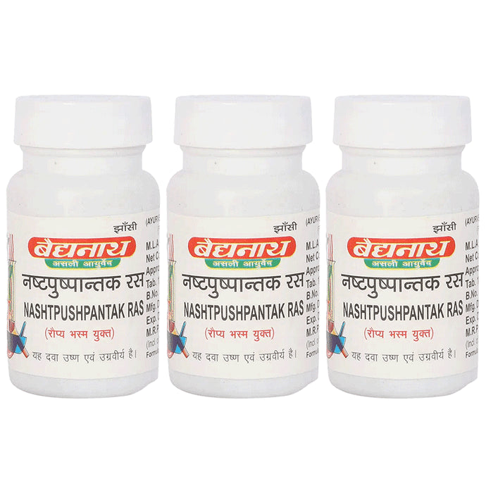 Baidyanath (Jhansi) Nashtpushpantak Ras Tablet (80 Each) - Classic Derma