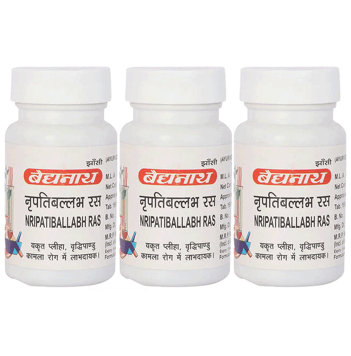 Baidyanath (Jhansi) Nripatiballabh Ras Tablet (80 Each) - Classic Derma
