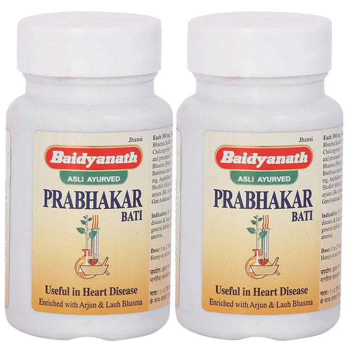 Baidyanath (Jhansi) Prabhakar Bati Tablet (80 Each) - Classic Derma