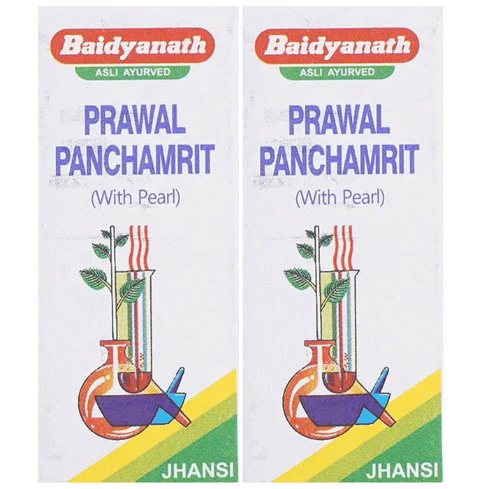Baidyanath (Jhansi) Prawal Panchamrit Tablet with Pearl (25 Each) - Classic Derma