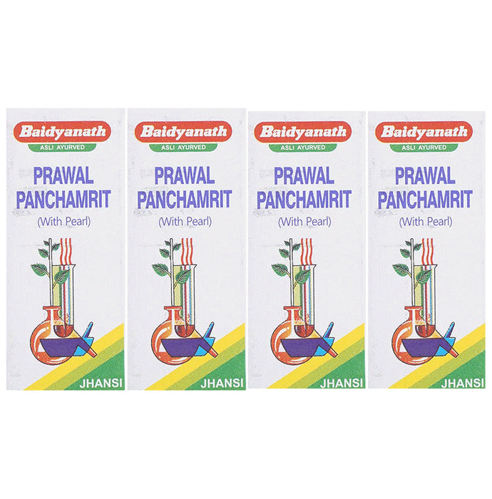 Baidyanath (Jhansi) Prawal Panchamrit Tablet with Pearl (25 Each) - Classic Derma