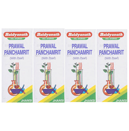 Baidyanath (Jhansi) Prawal Panchamrit Tablet with Pearl (25 Each) - Classic Derma