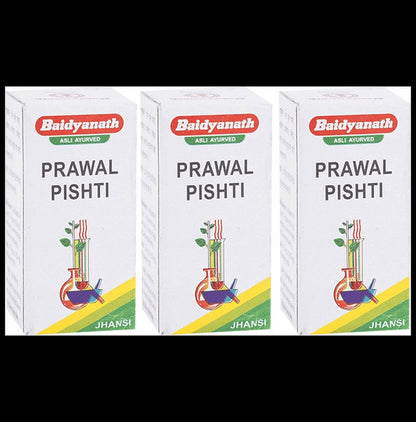 Baidyanath (Jhansi) Prawal Pishti Powder (10gm Each) - Classic Derma