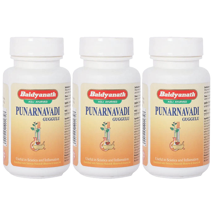 Baidyanath (Jhansi) Punarnavadi Guggulu Tablets (80 Each) - Classic Derma