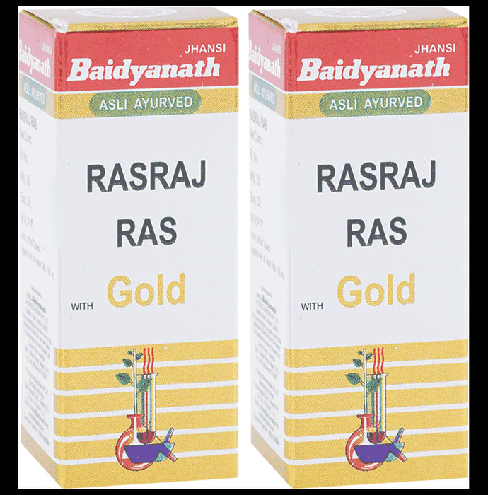 Baidyanath (Jhansi) Rasraj Ras with Gold Tablet (10 Each) - Classic Derma