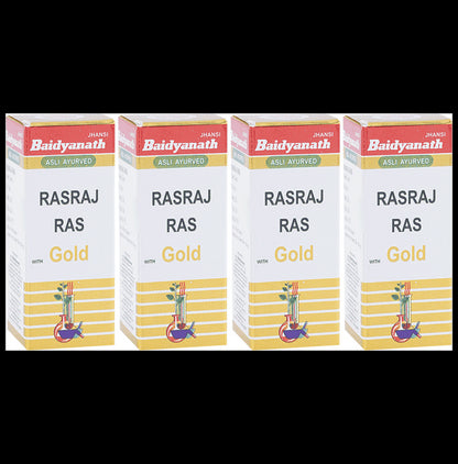 Baidyanath (Jhansi) Rasraj Ras with Gold Tablet (10 Each) - Classic Derma