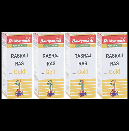 Baidyanath (Jhansi) Rasraj Ras with Gold Tablet (10 Each) - Classic Derma