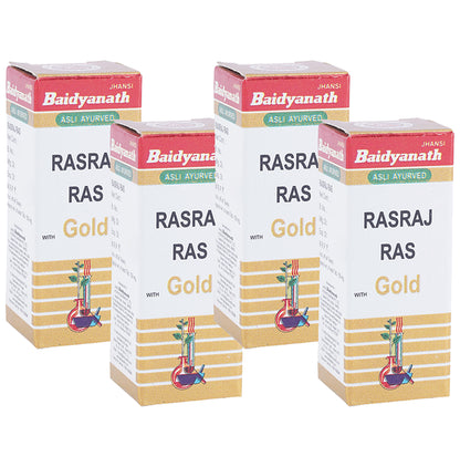 Baidyanath (Jhansi) Rasraj Ras with Gold Tablet (25 Each) - Classic Derma