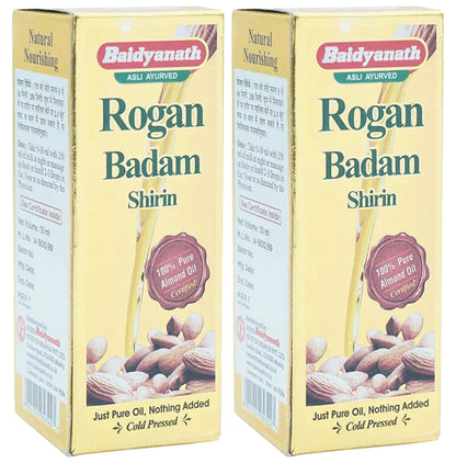 Baidyanath (Jhansi) Rogan Badam Shirin Oil (100ml Each) - Classic Derma