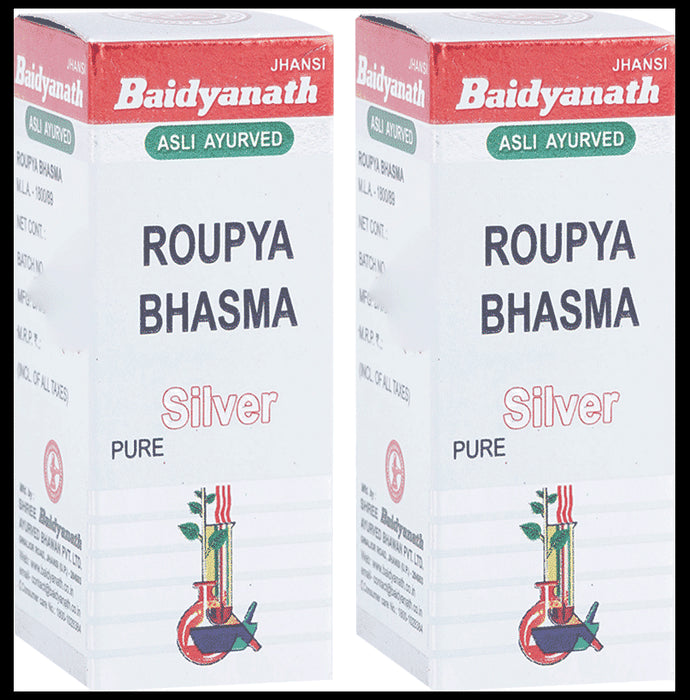 Baidyanath (Jhansi) Roupya Bhasma Pure Silver (1gm Each) - Classic Derma