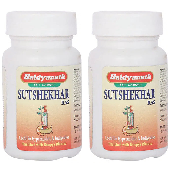 Baidyanath (Jhansi) Sutshekhar Ras Tablet (40 Each) - Classic Derma