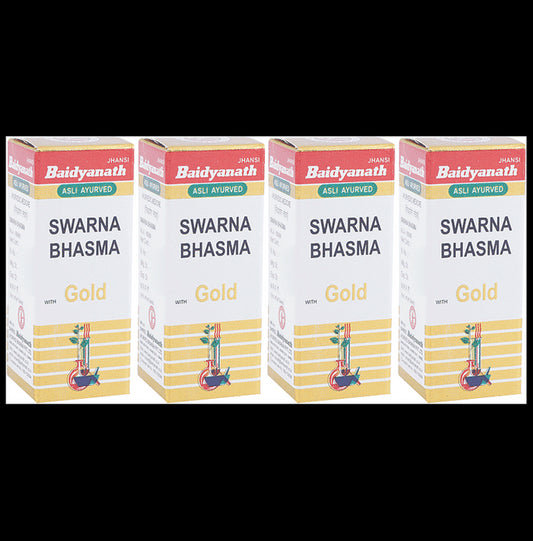 Baidyanath (Jhansi) Swarna Bhasma with Gold (500mg Each) - Classic Derma