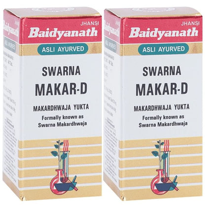 Baidyanath (Jhansi) Swarna Makar-D Makardhwaja Yukta (40 Each) - Classic Derma