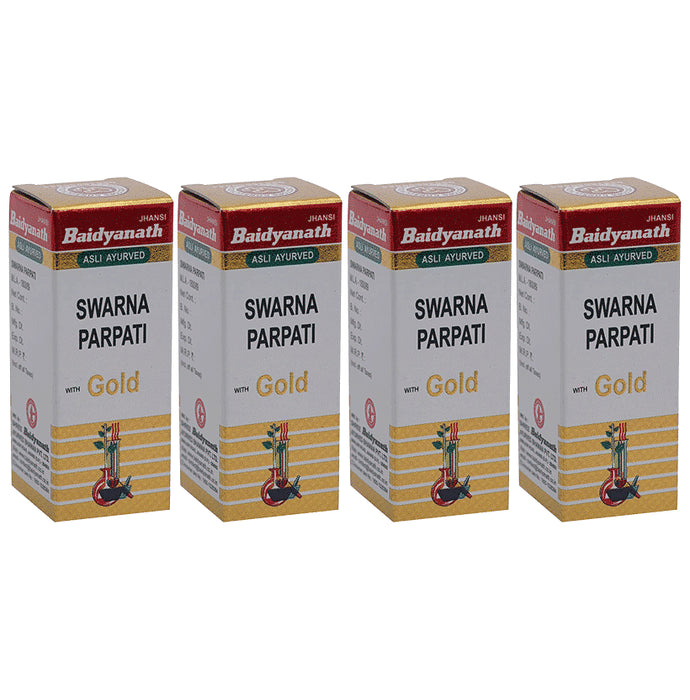 Baidyanath (Jhansi) Swarna Parpati with Gold (1gm Each) - Classic Derma