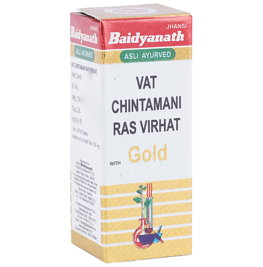 Baidyanath (Jhansi) Vat Chintamani Ras Virhat with Gold - Classic Derma