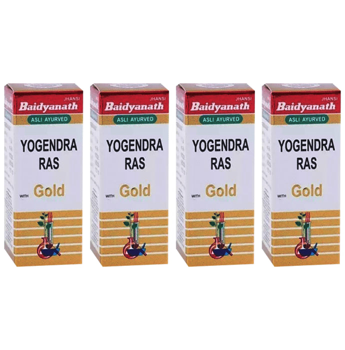 Baidyanath (Jhansi) Yogendra Ras with Gold (10 Each) - Classic Derma