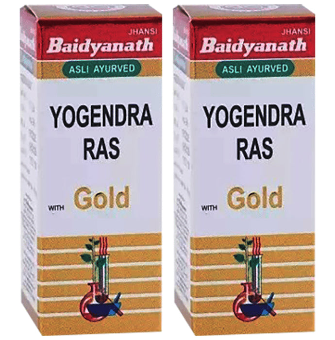 Baidyanath (Jhansi) Yogendra Ras with Gold (25 Each) - Classic Derma