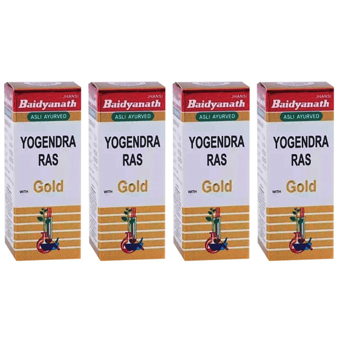 Baidyanath (Jhansi) Yogendra Ras with Gold (25 Each) - Classic Derma